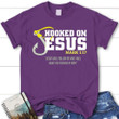 Hooked on Jesus Mark 1:17 women's Christian t-shirt - Gossvibes