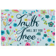 Scripture wall art: The Truth will set You free John 8:32 canvas print