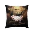 Never give up hope God moves at His own speed Christian pillow - Christian pillow, Jesus pillow, Bible Pillow - Spreadstore