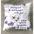 And my soul shall be joyful in the Lord Psalm 35:9 Bible verse pillow - Christian pillow, Jesus pillow, Bible Pillow - Spreadstore