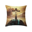 Christ on the cross on hill Christian pillow - Christian pillow, Jesus pillow, Bible Pillow - Spreadstore