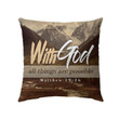 With God all things are possible Matthew 19:26 Bible verse pillow - Christian pillow, Jesus pillow, Bible Pillow - Spreadstore