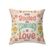 Being rooted and established in love Ephesians 3:17 Bible verse pillow - Christian pillow, Jesus pillow, Bible Pillow - Spreadstore