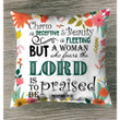 Proverbs 31:30 A woman who fears the Lord is to be praised Christian pillow - Christian pillow, Jesus pillow, Bible Pillow - Spreadstore