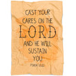 Psalm 55:22 Cast your cares on the Lord and he will sustain you Christian blanket - Gossvibes