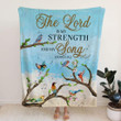 Exodus 15:2 The Lord is my strength and my song Bible verse blanket - Gossvibes