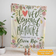 Loved Beyond Measure Ephesians 3:19 personalized name blanket - Gossvibes