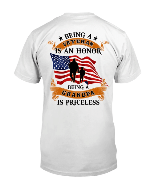 4th Of July Shirt, Fourth Of July Shirts, Being A Veteran Is An Honor, Being A Grandpa T-Shirt KM2806 - spreadstores