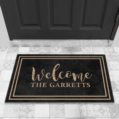 Personalized Family Name Welcome Doormat, Housewarming Gift, Custom Welcome Mat, Family Name Doormat - Spreadstores