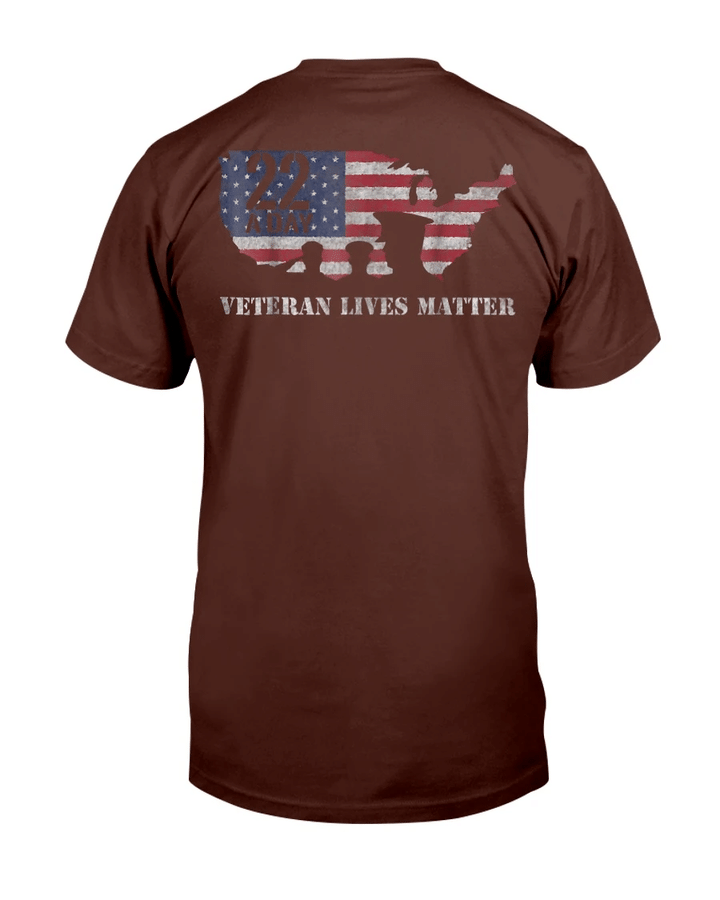 22 A Day Veteran Lives Matter Suicide Awareness T-Shirt - spreadstores