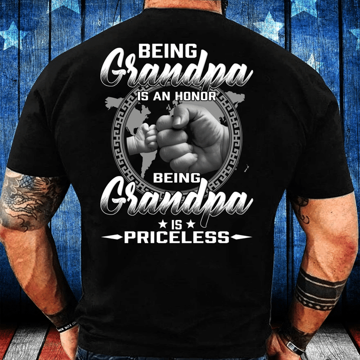 Being Grandpa Is An Honor Being Grandpa Is Priceless T-Shirt - spreadstores