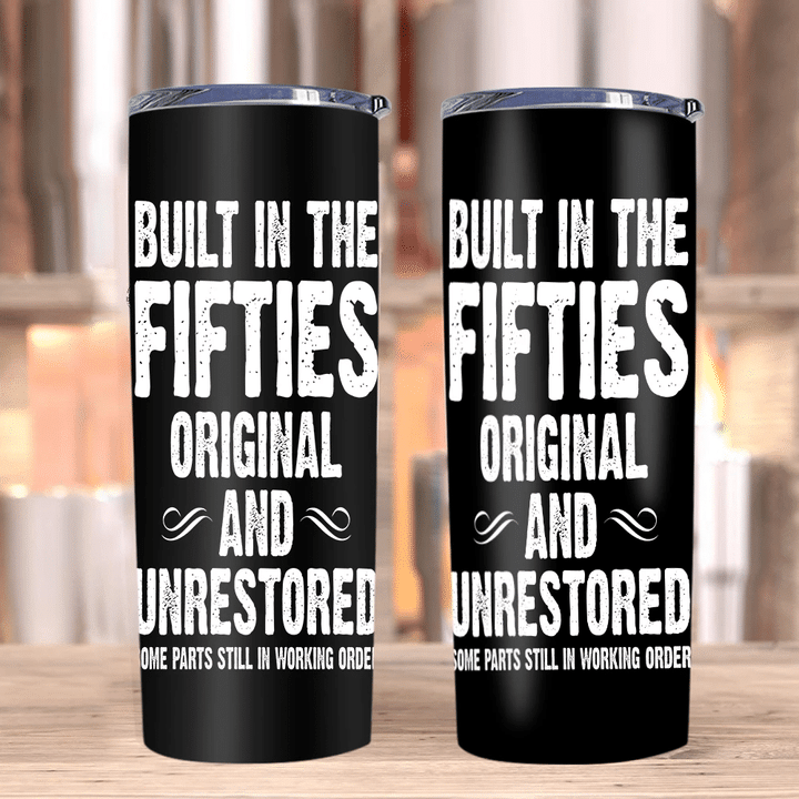 Veteran Tumblers, Gifts For Dad, Built-In The Fifties Original And Unrestored Skinny Tumbler - Spreadstores