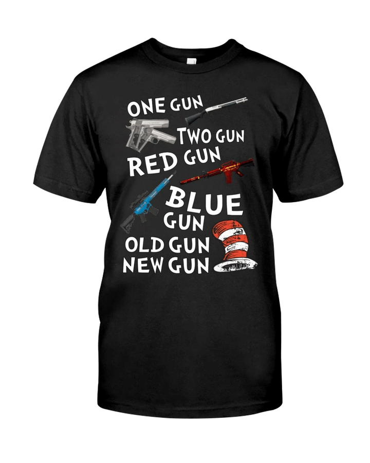 Veteran Shirt, Funny Quote Shirt, Gun Shirt, One Gun Two Gun, Red Gun T-Shirt KM1606 - Spreadstores