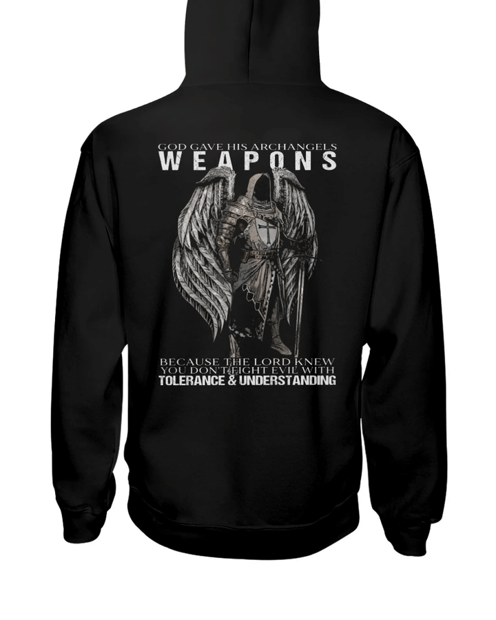 Veteran Shirt, Gift For Dad, God Gave His Archangels Weapons Hoodies - Spreadstores