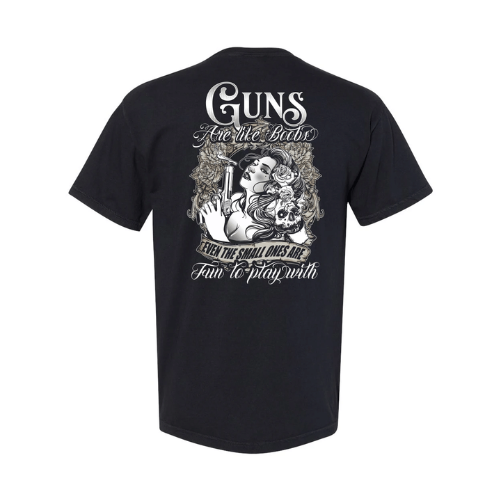Veteran Shirt, Father's Day Shirt, Guns Are Like Boobs Even The Small Ones T-Shirt KM2805 - Spreadstores