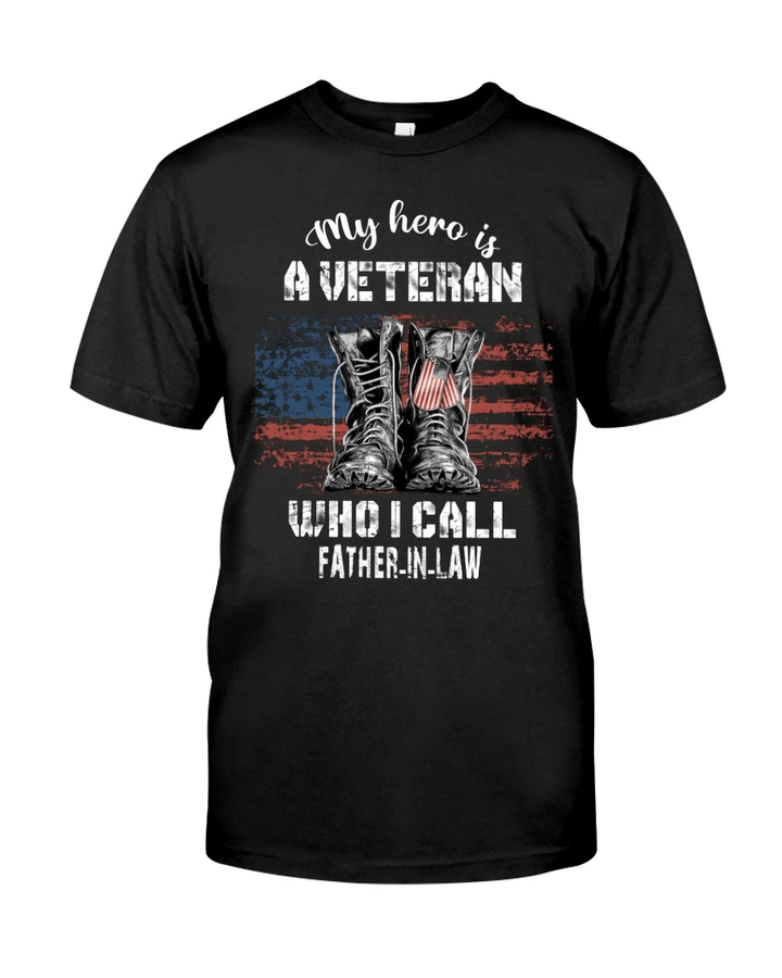 Veteran Shirt, Father-In-Law Veteran My Hero Is A Veteran Who I Call Father-In-Law T-Shirt CV1009 - Spreadstores