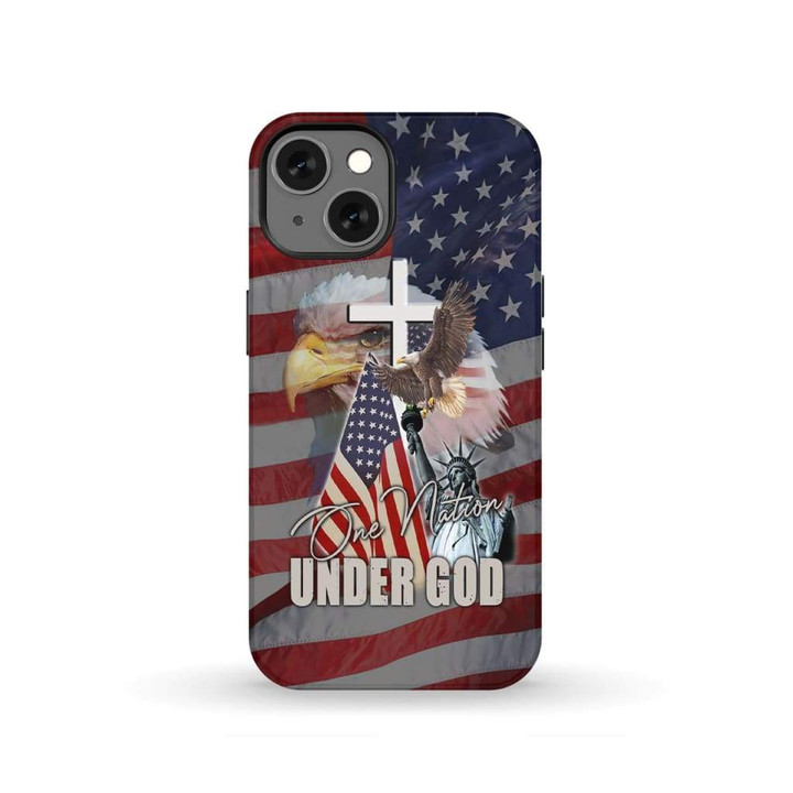 One nation under God American flag phone case