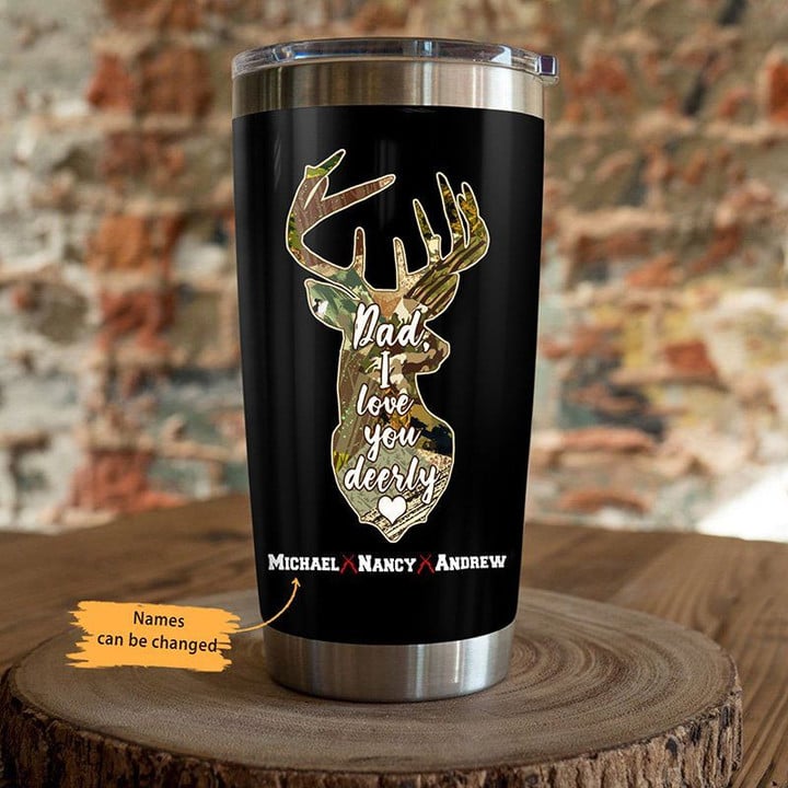 Personalized Father Day Gifts For Dad Hunting FD Steel Tumbler AP2104 81O53