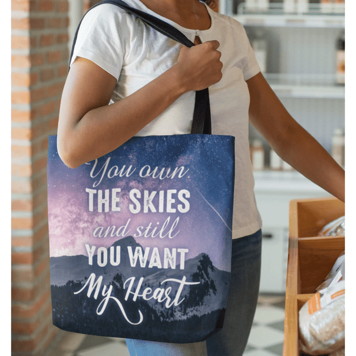 You own the skies and still You want my heart tote bag - Gossvibes