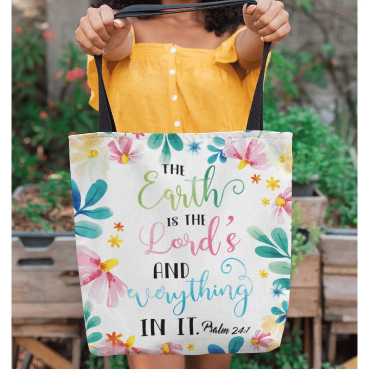 The earth is the Lord’s, and everything in it Psalm 24:1 tote bag - Gossvibes