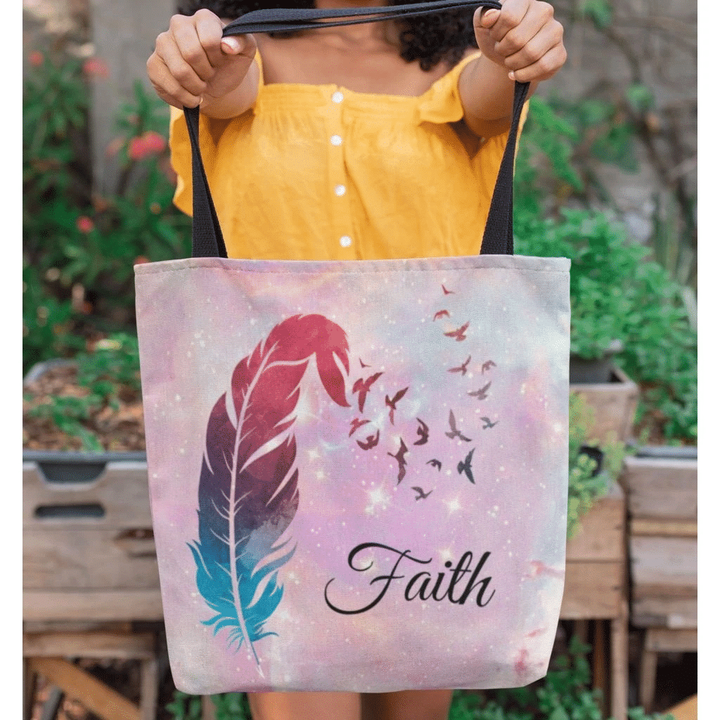Faith feather tote bag - Gossvibes