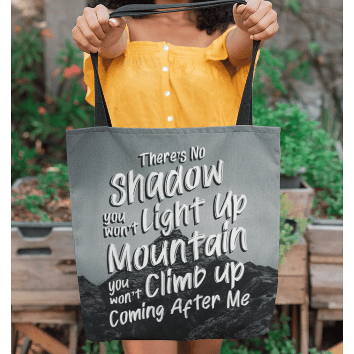 There's no shadow You won't light up mountain ...Reckless Love lyrics tote bag - Gossvibes