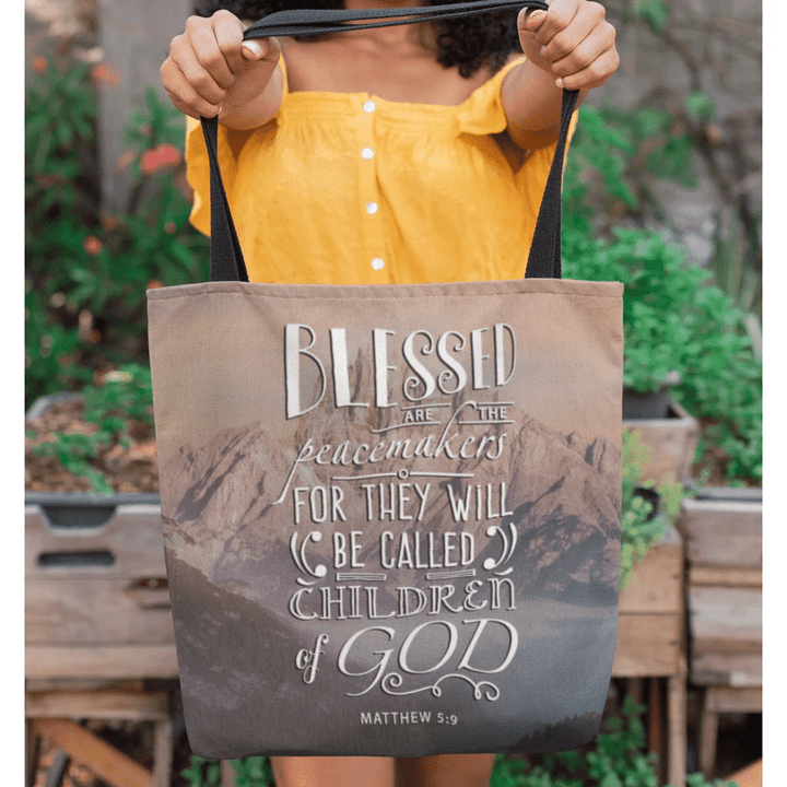 Blessed are the peacemakers Matthew 5:9 tote bag - Gossvibes