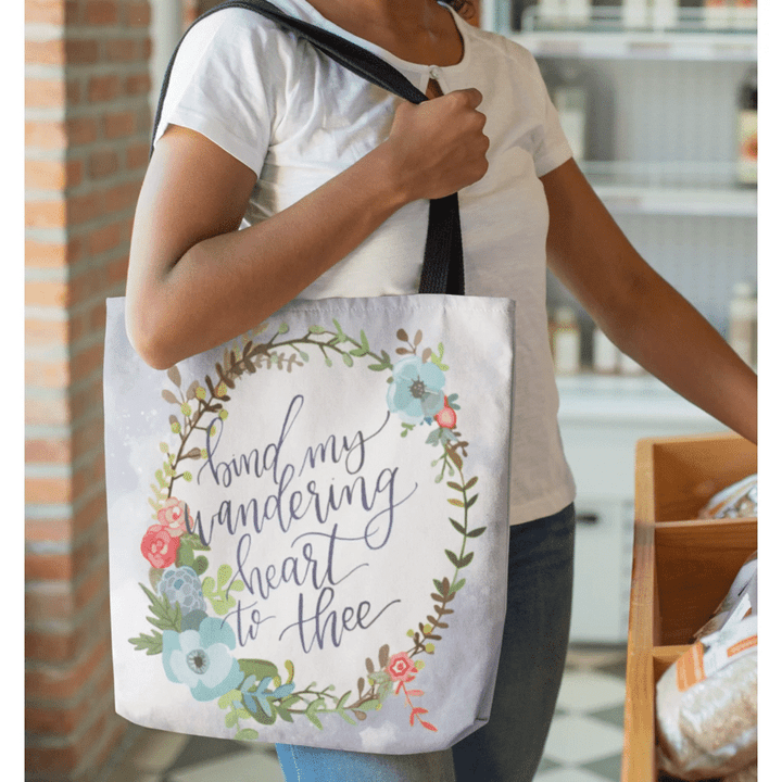 Bind my wandering heart to thee tote bag - Gossvibes