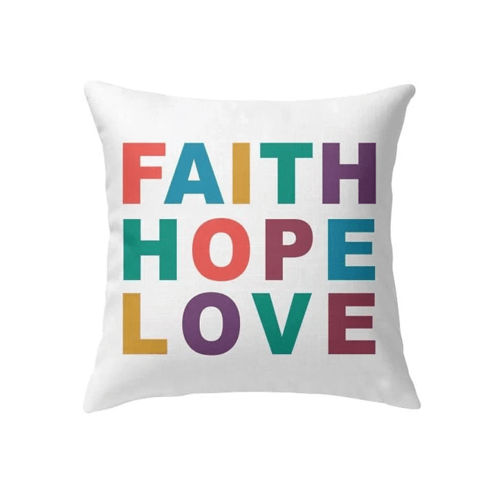 Faith hope Love Christian pillow - Christian pillow, Jesus pillow, Bible Pillow - Spreadstore