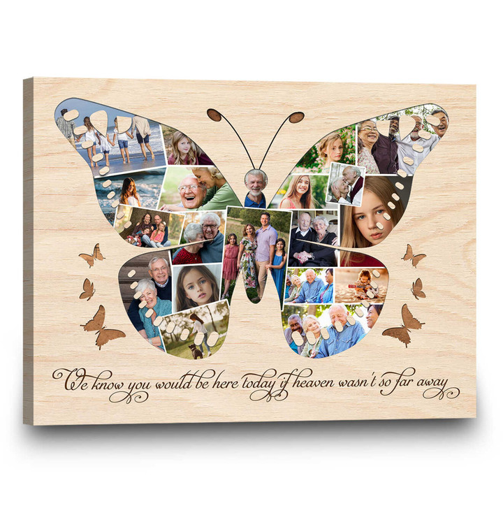 Butterfly Photo Collage, Memorial Photo Collage, Personalized Memorial Gifts With Photo - Personalized Sympathy Gifts - Spreadstore