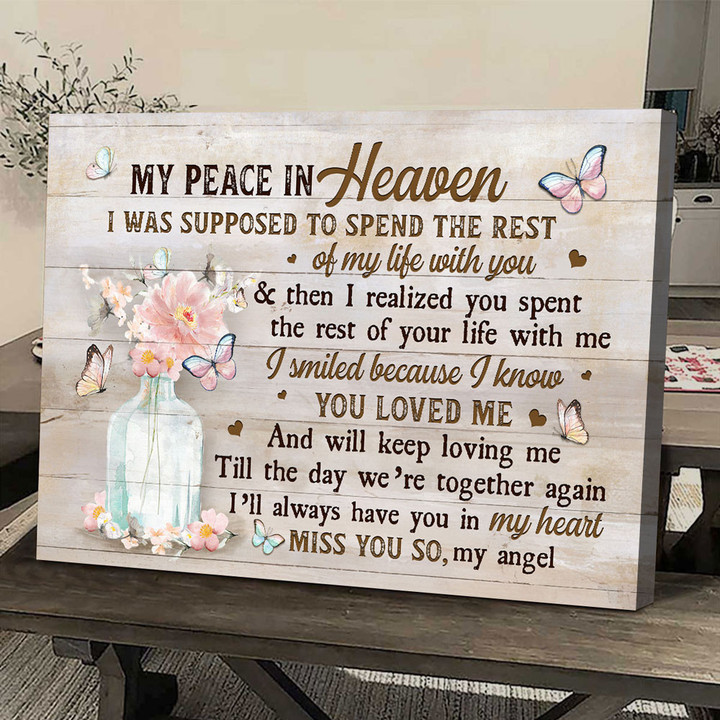 Heaven - Flower in glass vase - I was supposed to spend the rest of my life with you - Canvas Print - Wall Art