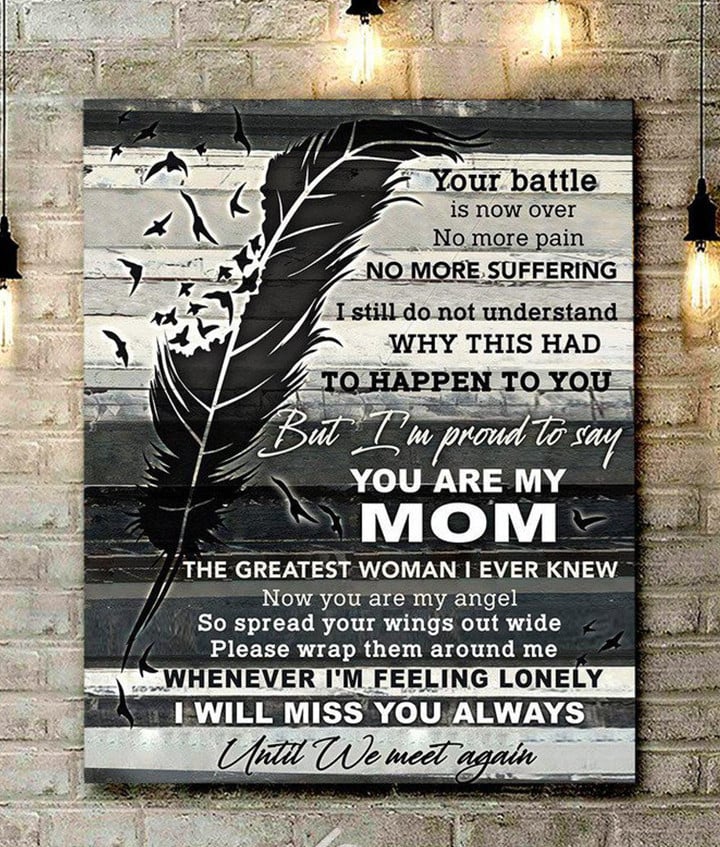 Memorial Gift For Loss Of Mom, Grieving Mother Canvas Print - Personalized Sympathy Gifts - Spreadstore
