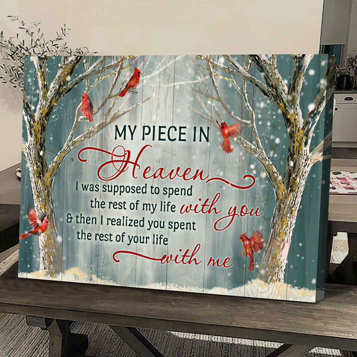 Winter forest, Cardinal, I was supposed to spend the rest of my life with you - Canvas Prints, Wall Art