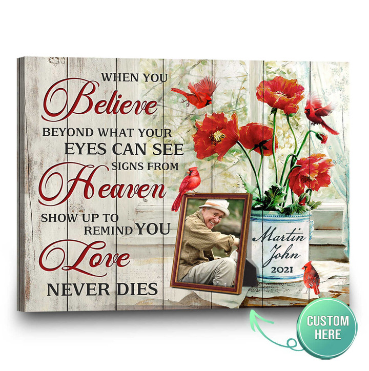 Memorial Canvas, Unique Memorial Gifts, Personalized Sympathy Gifts, Signs from Heaven - Personalized Sympathy Gifts - Spreadstore