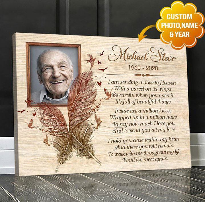 Memorial Gifts to Remember Loved Ones, Custom Memory Canvas - Until We Meet Again - Personalized Sympathy Gifts - Spreadstore