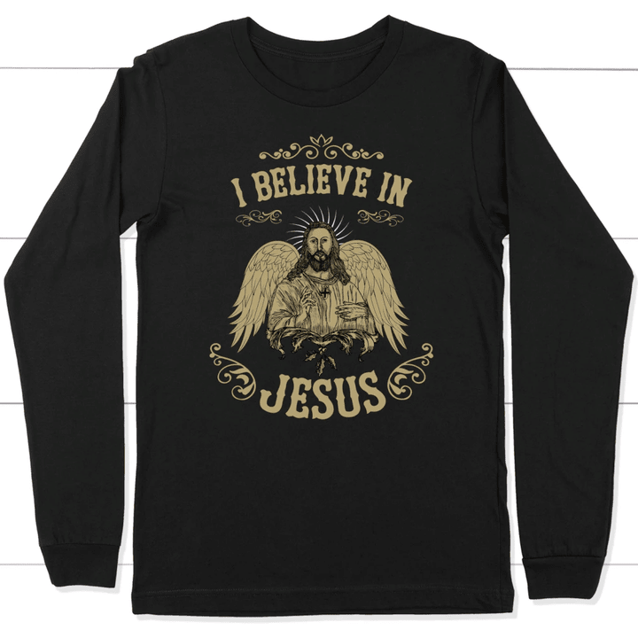 I believe in Jesus long sleeve t-shirt - Gossvibes