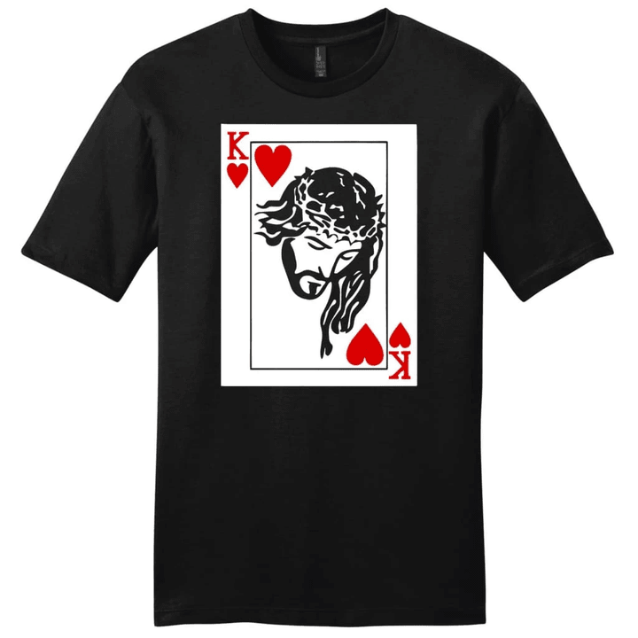 King of hearts is Jesus mens Christian t-shirt - Gossvibes