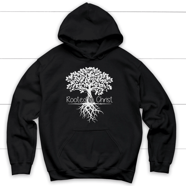 Rooted In Christ Christian hoodie - Christian apparel - Gossvibes