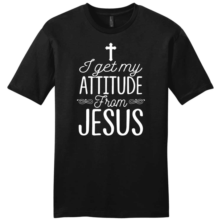 I get my attitude from Jesus mens Christian t-shirt - Gossvibes