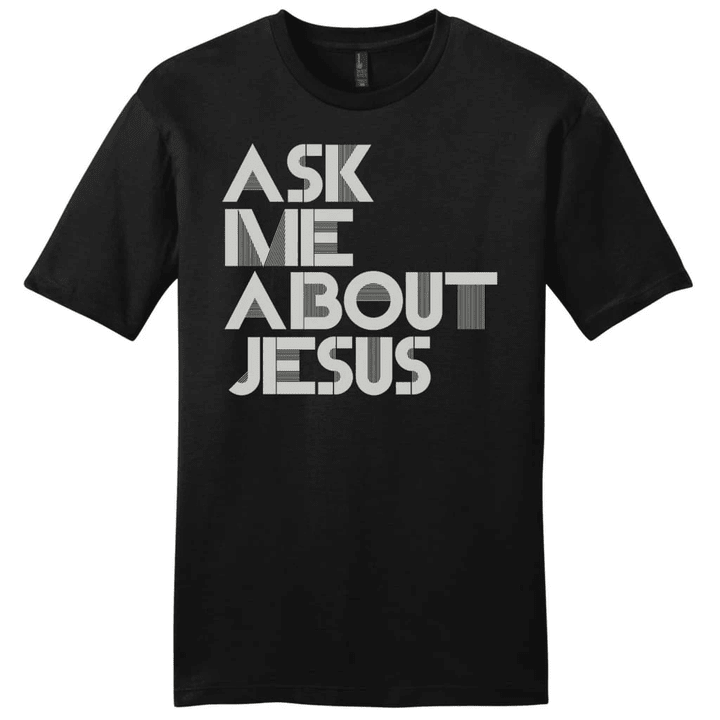 Ask me about Jesus mens Christian t-shirt - Gossvibes