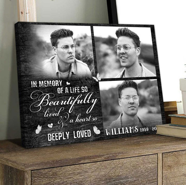 In Loving Memory Gift, Memorial Canvas, Personalized Memorial Gift, Personalized Memorial Gift, - Personalized Sympathy Gifts - Spreadstore