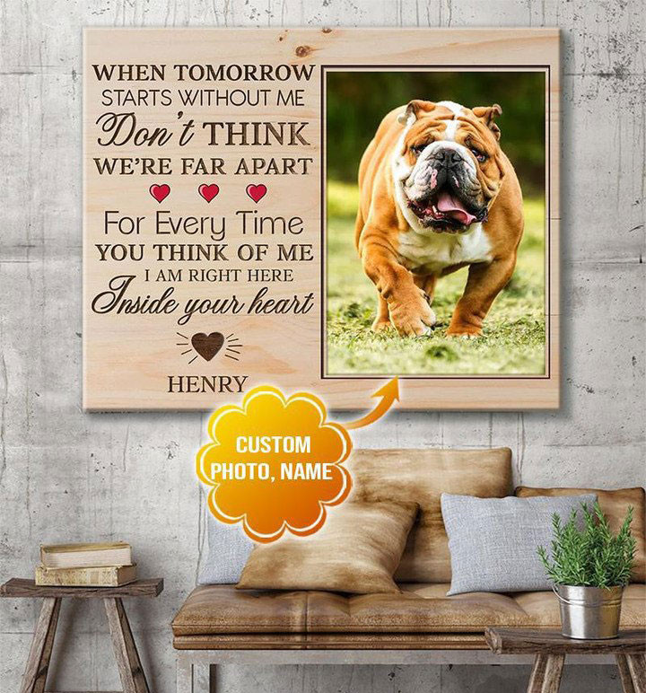 Personalized Dog Memorial Gifts - When tomorrow starts without me - Personalized Sympathy Gifts - Spreadstore