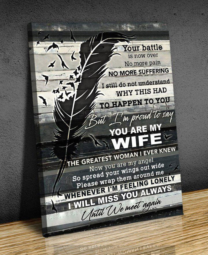Memorial Gift For Loss Of Wife Canvas Print - Sympathy Gifts - Spreadstore