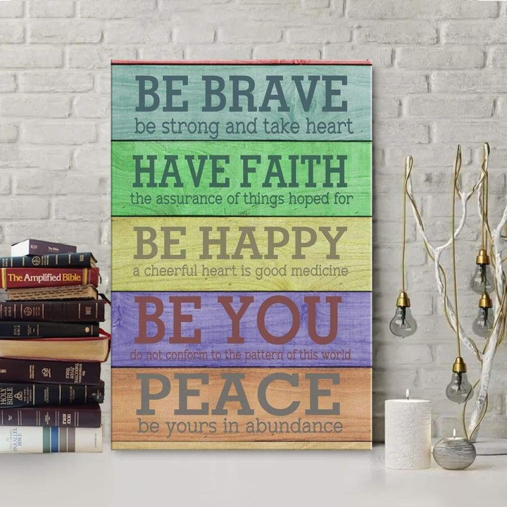 Be Brave canvas wall art