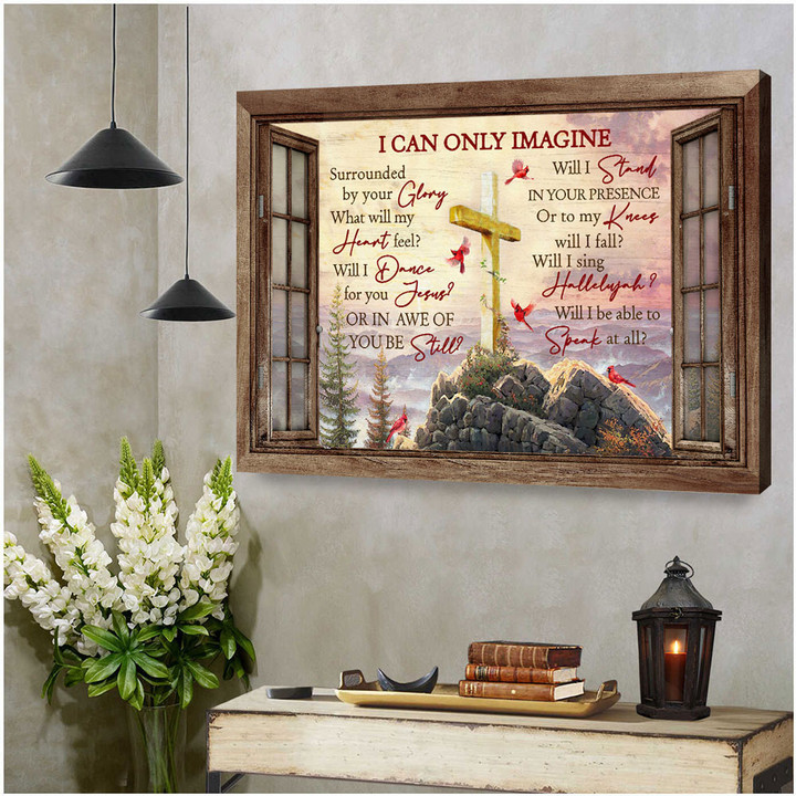 Beautiful mountain, Cardinal Canvas, I can only imagine - Jesus Landscape Canvas Prints, Wall Art