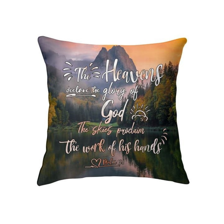 Psalm 19:1 The heavens declare the glory of God Christian pillow - Christian pillow, Jesus pillow, Bible Pillow - Spreadstore