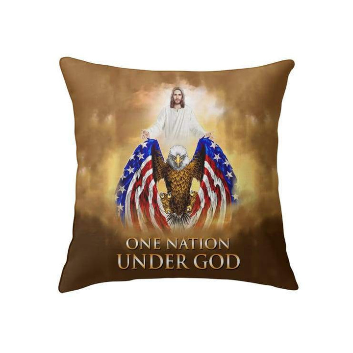One nation under God Christian pillow - Christian pillow, Jesus pillow, Bible Pillow - Spreadstore
