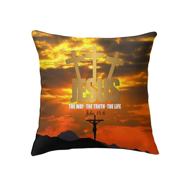 Jesus the way the truth the life Christian pillow - Christian pillow, Jesus pillow, Bible Pillow - Spreadstore