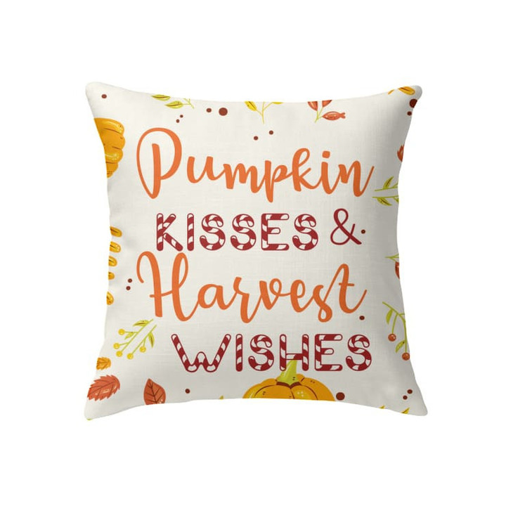 Pumpkin kisses and harvest wishes Christian pillow - Christian pillow, Jesus pillow, Bible Pillow - Spreadstore