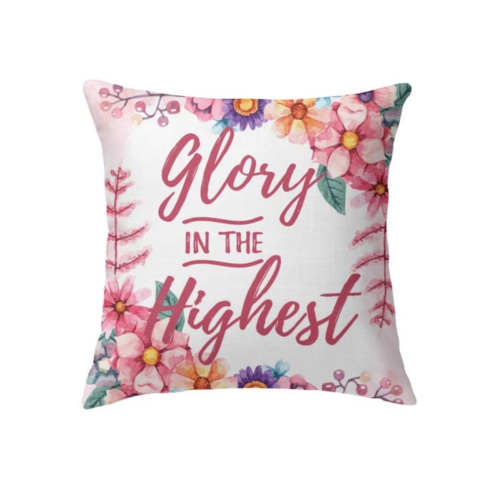 Glory in the highest Christian pillow - Christian pillow, Jesus pillow, Bible Pillow - Spreadstore